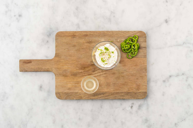 Prep and make lime crema