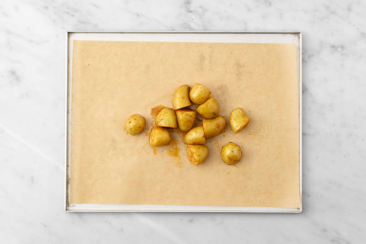 Roast sous vide potatoes