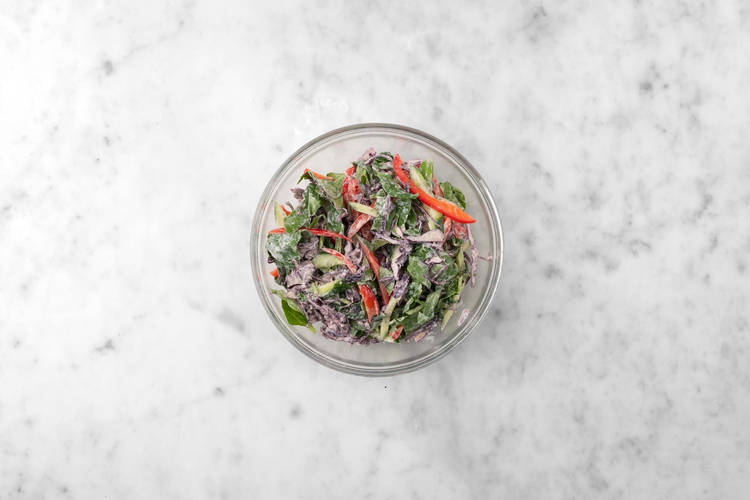 Terminer la salade de chou