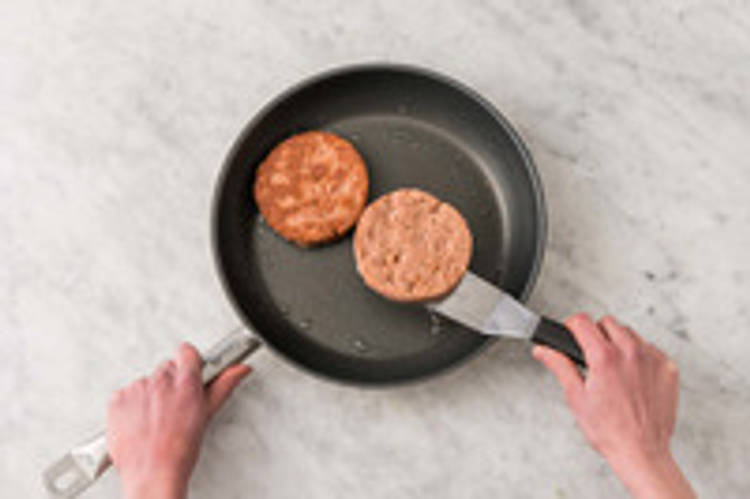 Vegan burger bakken