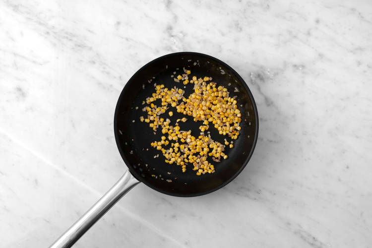 Cook corn and shallots