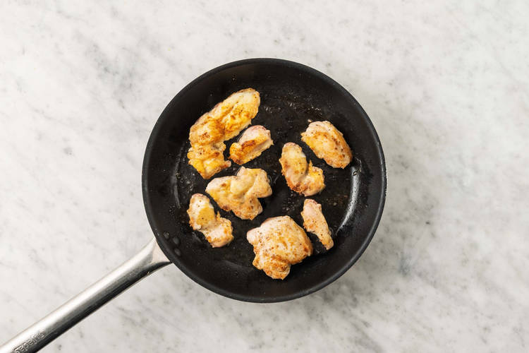 Prep and pan-fry chicken
