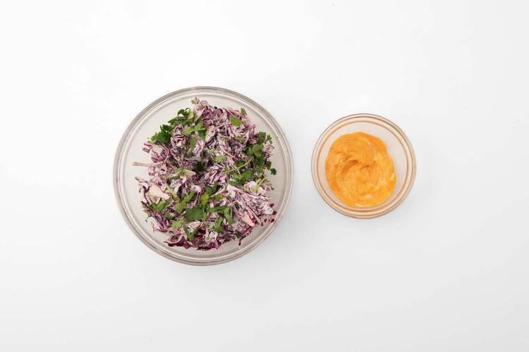 Make Slaw & Sriracha Mayo