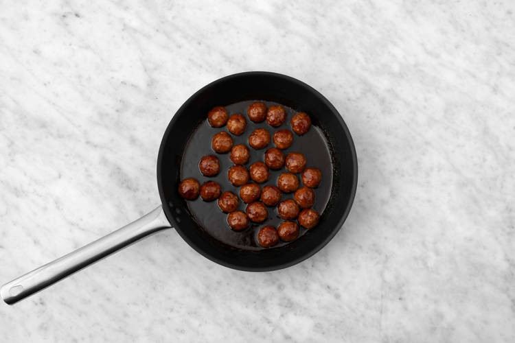 Cook meatballs