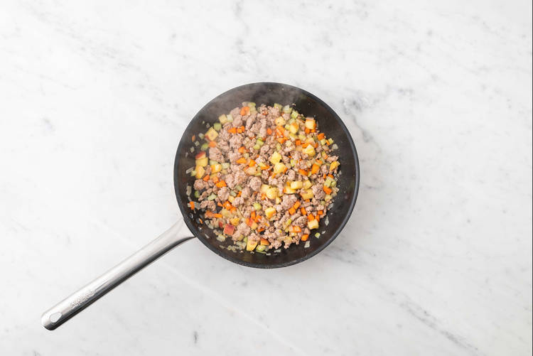 Cook turkey-apple stuffing