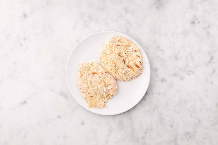 Prep and coat chicken