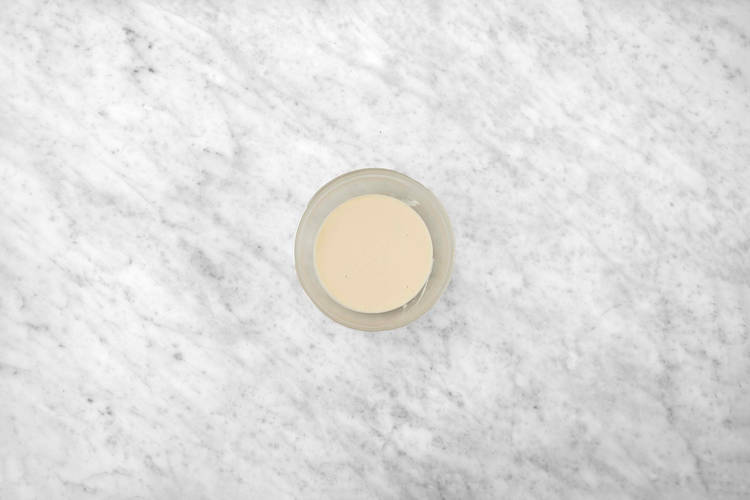 Cook bacon and make pancake batter