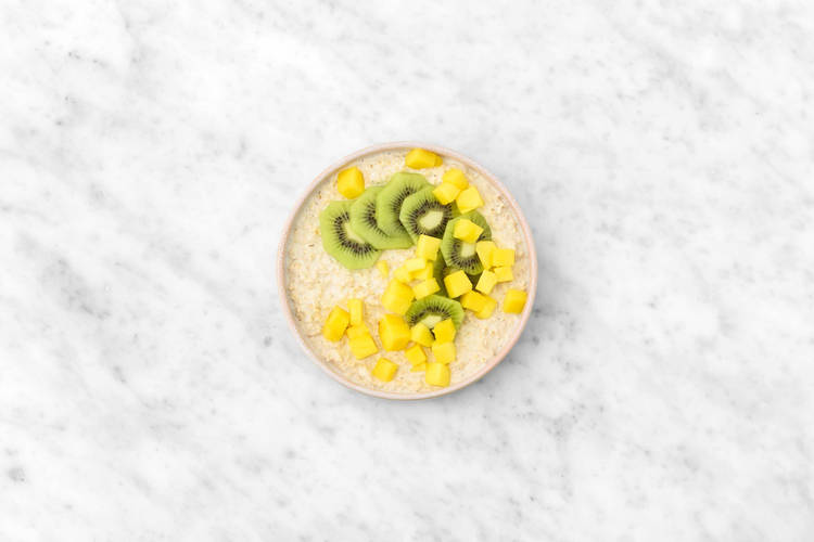 Mango and Kiwi Coconut Overnight Oats