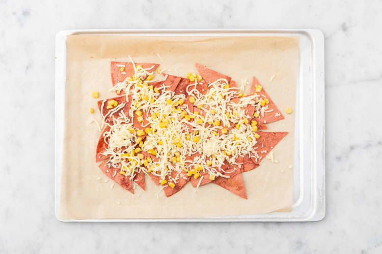 Tortillachips bakken