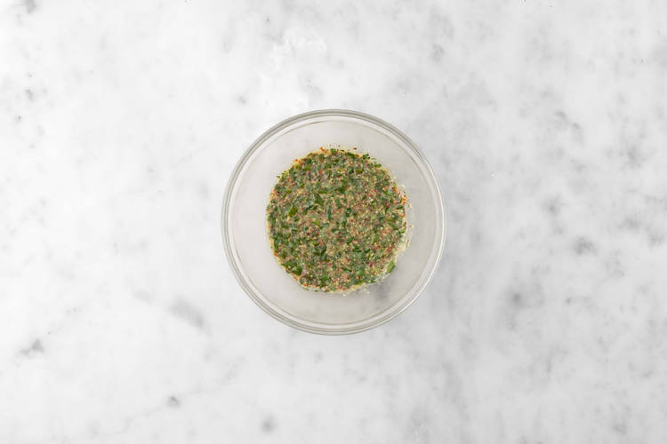 Make herby vinaigrette