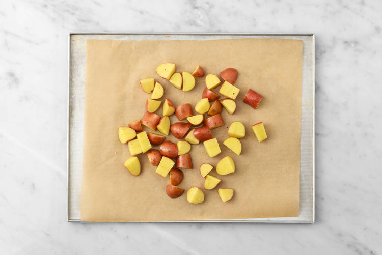 Prep and roast potatoes