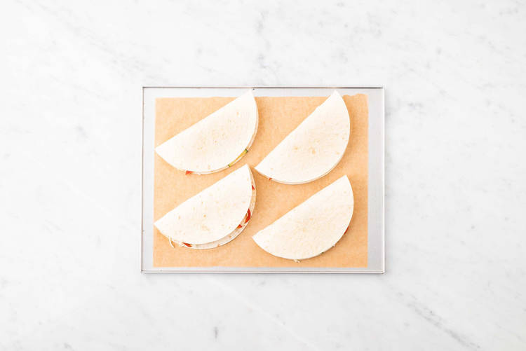 Préparer les quesadillas