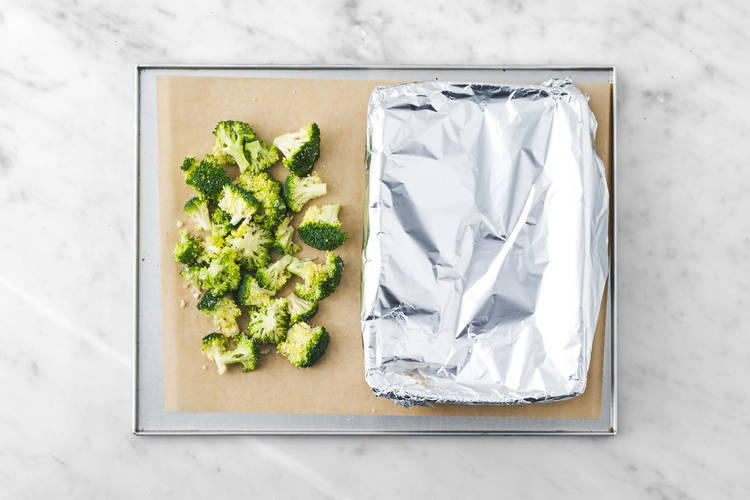 Broccoli und Käse dazugeben