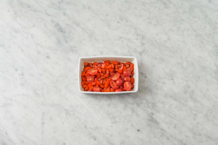 Enfourner le poivron