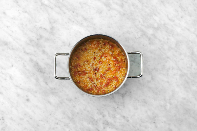 Terminer le risotto