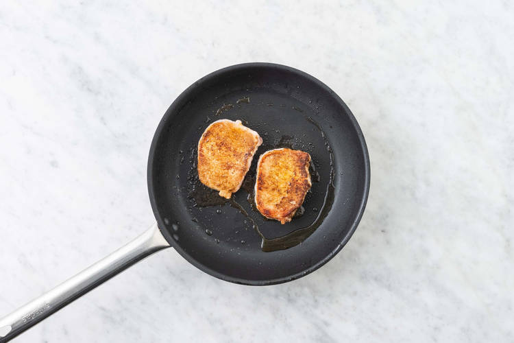 Sear pork