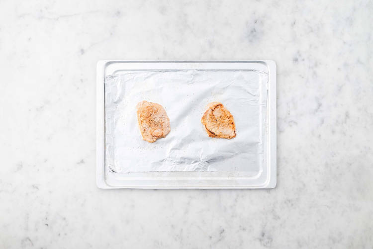 Prep glaze and start pork