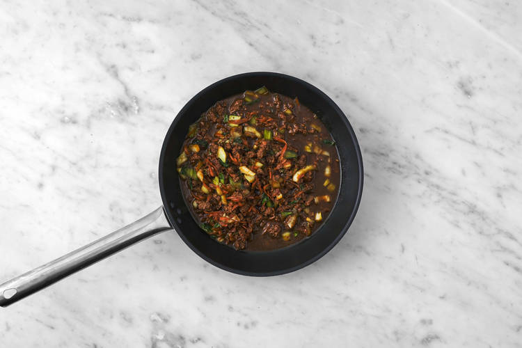 Stek färs och grönsaker