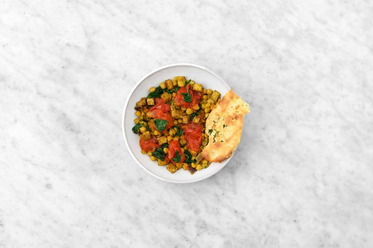 Make cilantro-garlic naan