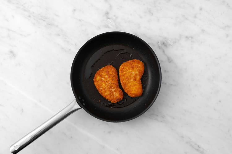 Cuire l'escalope végétarienne