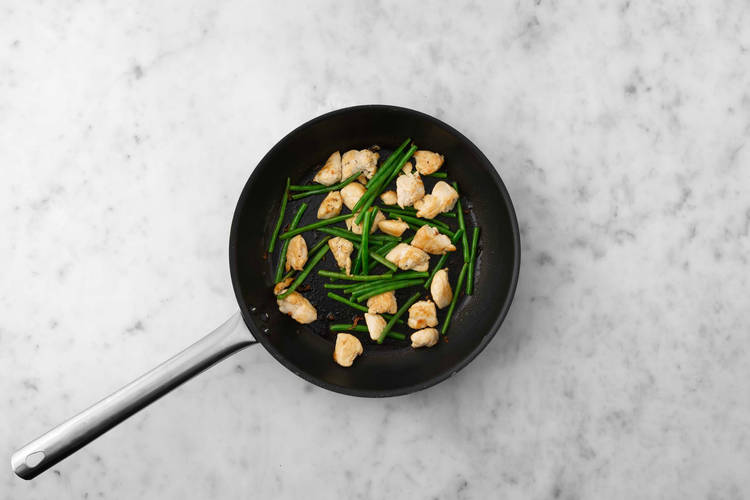 Fry the Chicken and Green Beans