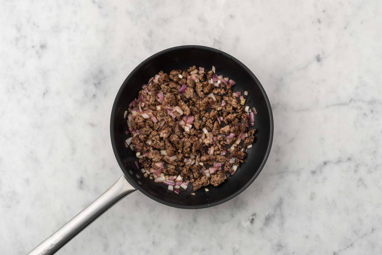 Start beef and onions