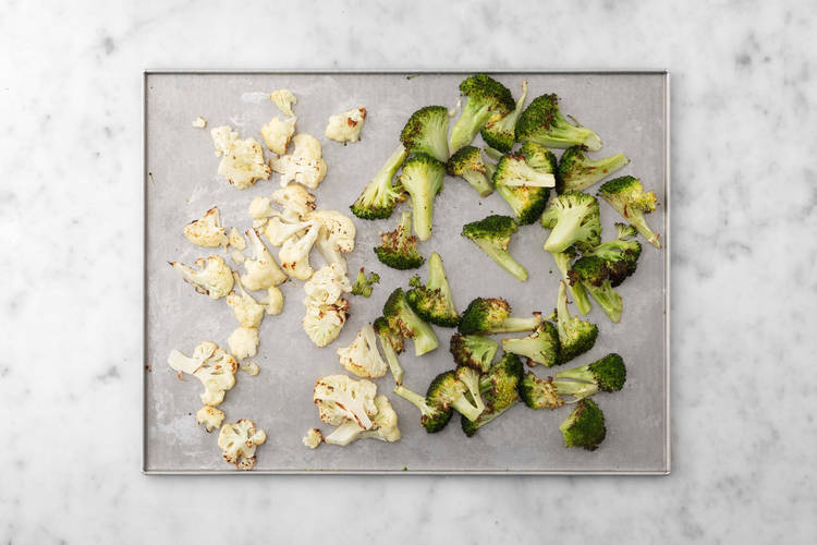 Roast broccoli and cauliflower