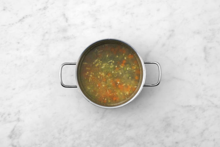 Start rice and veggies