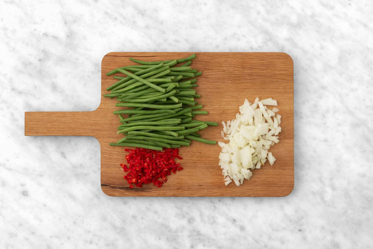 Sajoer boontjes en urap groenten