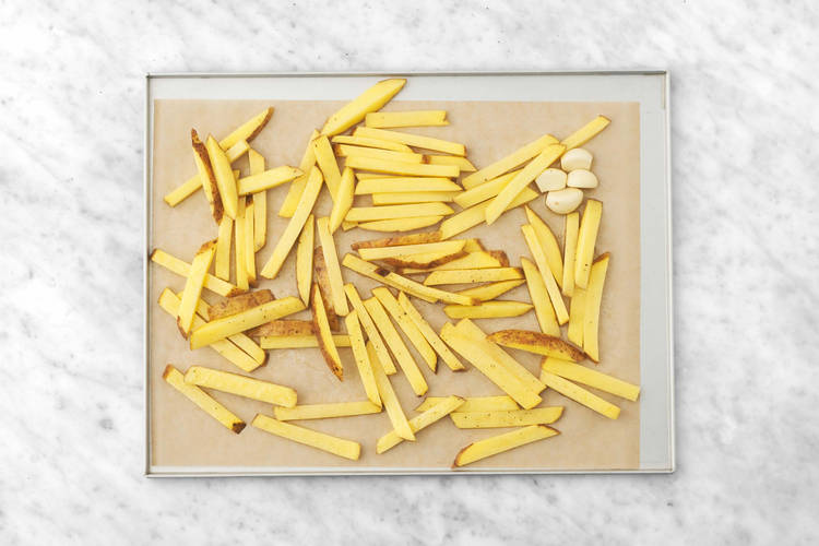 Rosta pommes och vitlök