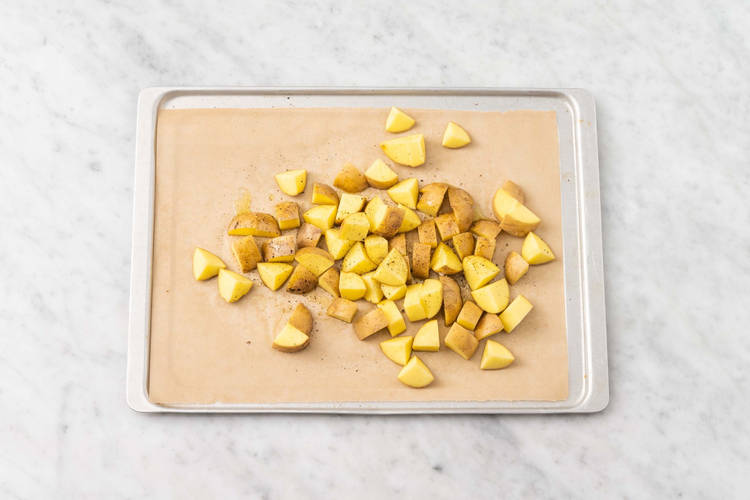 Prep and roast potatoes