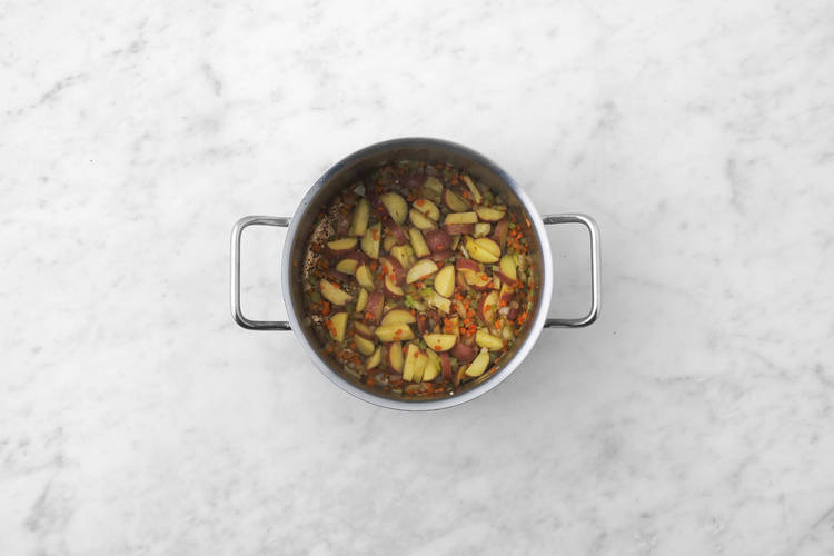 Poêler le poulet et les légumes