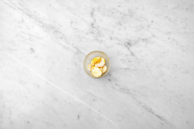 Prep veggies and cook chicken