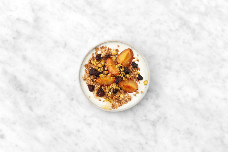 Plum and Pistachio Granola Yoghurt