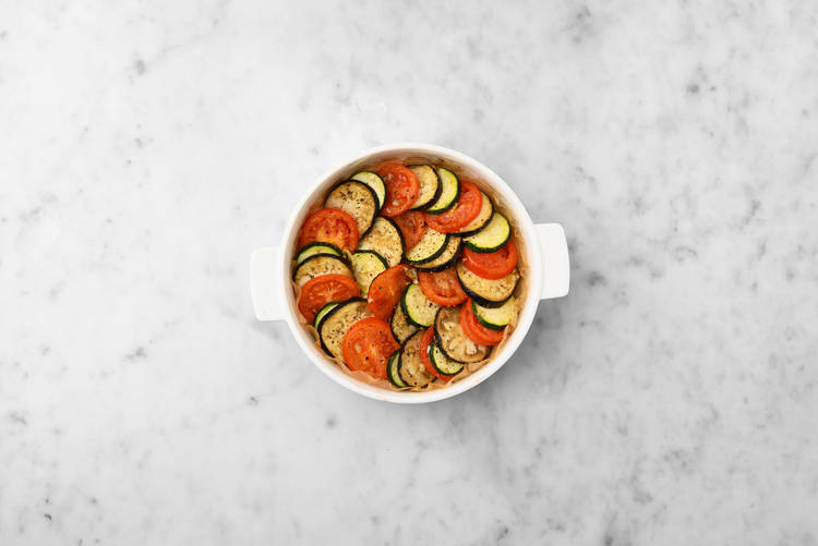 Enfourner les légumes