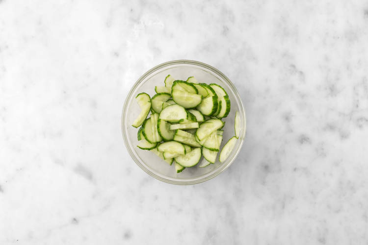 Prepare the cucumber
