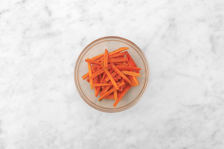 Hornea las zanahorias