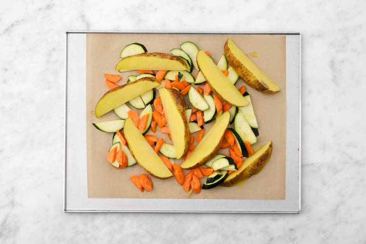 Hornea las verduras