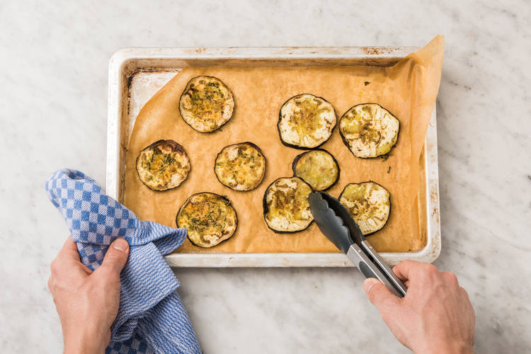 Enfourner les légumes