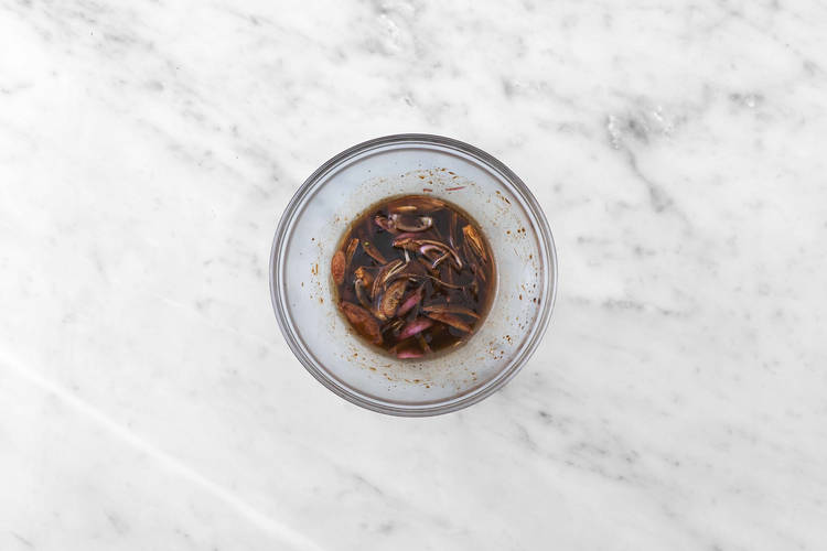 Marinate shallots
