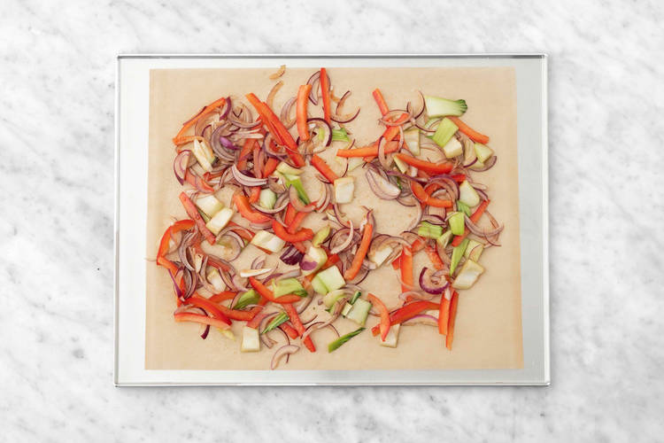 Préparer et rôtir les légumes