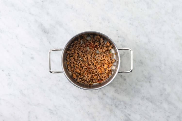 Cook plant-based ground protein