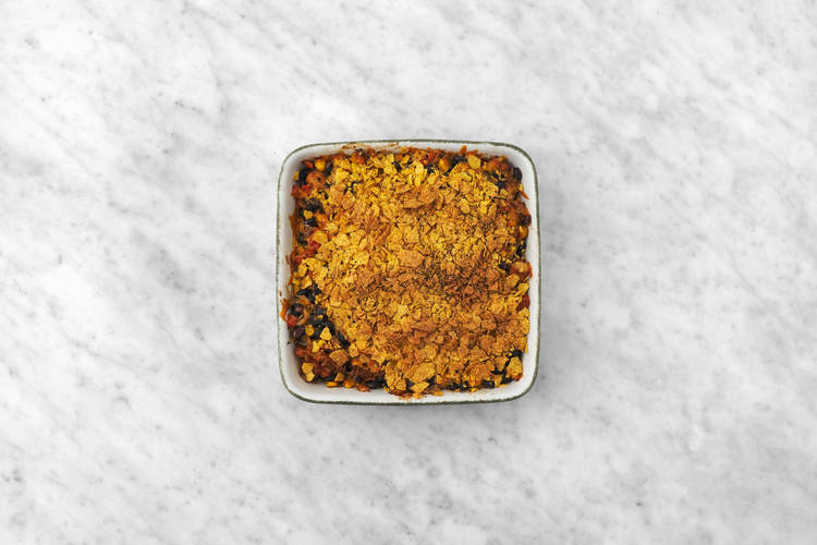 Prep tortilla chips and bake