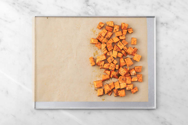 Süsskartoffeln rösten
