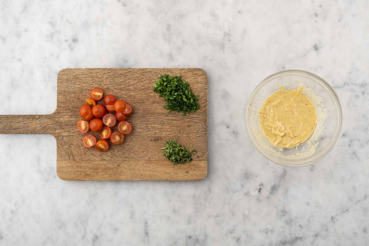 Prep and make Caesar dressing