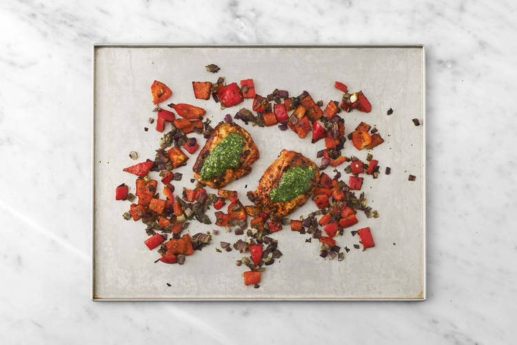 Terminer le porc et les légumes