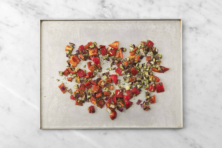 Prep and start veggies