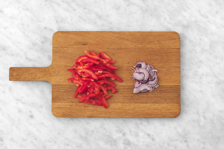 Chop the vegetables