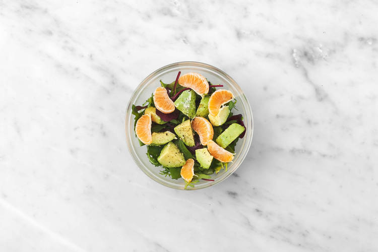 Assemble sandwich and salad