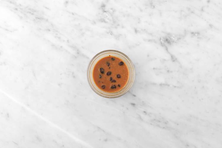 Préparer le glaçage et la vinaigrette